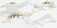 Decor Solitaire Gold- White Lapp Rett. Декор (60x120)