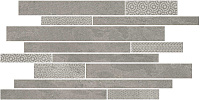 SBM010/SG4584 Ламелла серый мозаичный. Напольный декор (25x50,2)