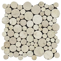 L154201521 Paradise Round Stone Blanco мат. Мозаика (31,5x31,5)