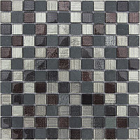 Alcantara nero 23x23. Мозаика (29,8x29,8)
