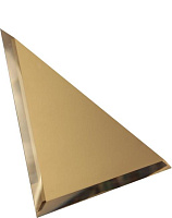 Треугольная зеркальная бронзовая плитка с фацетом 10мм (ТЗБ1-01) (18x18)