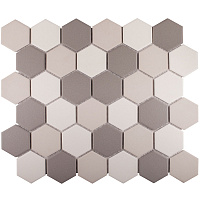 Hexagon Grey Mix. Мозаика противоскользящая (28,2x32,5)