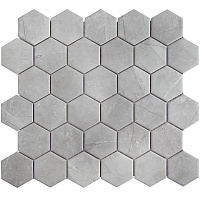 Hexagon Small Marble Grey Matt Сетка. Мозаика (28,2x27,1)