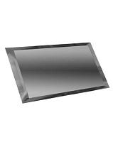 Прямоугольная зеркальная графитовая плитка с фацетом 10мм (ПЗГ1-02). Настенная плитка (12x48)
