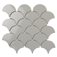 Fan Shape Light Grey Glossy BF1912. Мозаика (29,3x27,4)