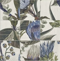 PT03339 Decor Mural Blu Leaves мат. Универсальная плитка (20x20)