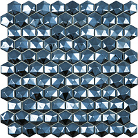 Hex Diamond № 358D Черный. Мозаика (30,7x31,7)