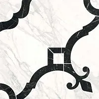 Декор Фрагонар наборный белый 1/4 розона мат, 30x30 9 мм, арт. ID88T