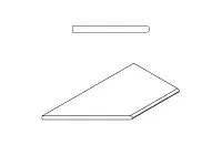 Доп Элемент СЭНД БОРТИК ЗАКРУГЛЁННЫЙ ЛЕВЫЙ. Доп, 30x60 20 мм, арт. 620090000251