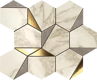Мозаика MARVEL Gold Hex Gris-Calacatta, 25,1x29 0-0 мм, арт. 9EHG