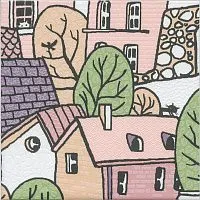 Декор Городок 4 матовый мат, 20x20 6,9 мм, арт. OS/A227/5009