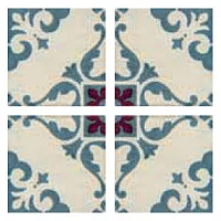 Декор Jolie Ivoire Petrole Trama, 10x10, арт. 8328