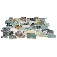 Мозаика MS-WB4 МРАМОР бел/зел/серый квадратный, 32x32 9,8 мм, арт. 52380
