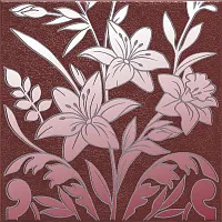 Декор Барберино 3 бордо глянцевый глянц, 20x20 6,9 мм, арт. HGD/C567/5293