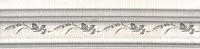 Бордюр Багет Кантри Шик белый декорированный, 20x5 19 мм, арт. BLB028