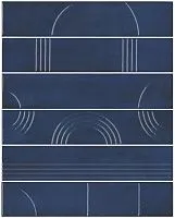 Плитка Мажорель синий тёмный из 6 частей глянц 36x28,5 10 мм арт. KMP3STA007RN6X