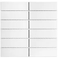 Мозаика White Matt мат, 30x30 6 мм