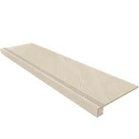 Ступень White Set Steptrade GB01 Комплект прямоугол бортик с насечками + Подступенок мат 33x120 арт. 39858