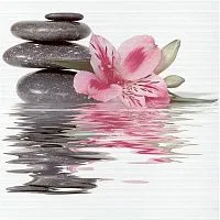 Панно Олеандр черное глянц 50x50 9 мм арт. 06-01-1-23-04-04-331-0