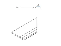 Доп Элемент АЙС БОРТИК С ВЫЕМКОЙ ЗАКРУГЛЁННЫЙ ПРАВЫЙ. Доп, 30x60 20 мм, арт. 620090000355