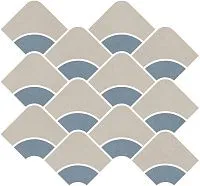 Мозаика Таделакт наборный бежевый светлый синий светлый обрезной мат 30x28 9 мм арт. KMD2HID005BR