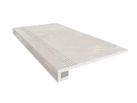 Ступень White Set Steptrade TE00 Комплект прямоугол бортик с насечками + Подступенок мат 33x120 арт. 39609