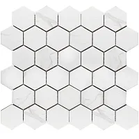 Мозаика Hexagon Small Carrara Matt мат, 28,2x27,1 6 мм