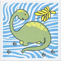 Декор Динозаврики 2 матовый мат, 20x20 6,9 мм, арт. OP/A227/5009