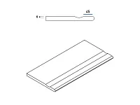 Доп Элемент РОУП БОРТИК С ВЫЕМКОЙ ЗАКРУГЛЁННЫЙ. Доп, 30x60 20 мм, арт. 620090000368