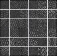 Декор Про Дабл черный мозаичный мат, 30x30 9 мм, арт. DD200820\MM