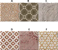 Декор Biarritz Inserto Paradise Ecru S/6, 20x20