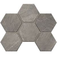 Мозаика Grey Mosaic GB02 Hexagon мат 25x28,5 арт. 39871