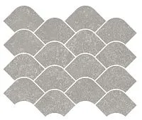 Мозаика Касабланка наборный серый обрезной мат 30x25 9 мм арт. KMD2HID002BR