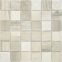Мозаика Art Travertino Silver MAT 48x48x8 мат, 30x30 8 мм