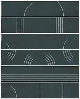Плитка Мажорель зелёный тёмный из 6 частей глянц 36x28,5 10 мм арт. KMP3STA008RN6X
