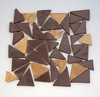 Мозаика MS-TRI MIX МРАМОР красно-жёлтый треугольный, 32x32 9,8 мм, арт. 52376