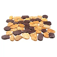 Мозаика MS9001 BC MIX МРАМОР красно-песочный круглый, 32x32 9,8 мм, арт. 52365