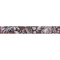 Бордюр Аллегро бордо цветы глянц 5x40 8 мм арт. 05-01-1-56-03-47-100-1