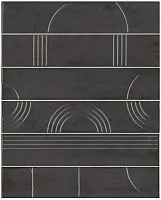 Плитка Мажорель чёрный из 6 частей глянц 36x28,5 10 мм арт. KMP3STA009RN6X