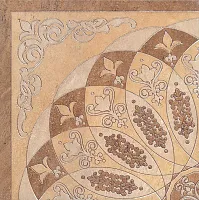 Декор Монтаньоне беж лаппатированный 1/4 розона HGD\A37\TU0031L (42x42)