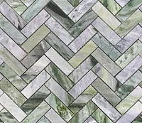 Мозаика Onice Verde oliva POL fish 23x73x7 полир, 31,7x28,2 7 мм