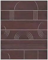 Плитка Мажорель бордовый из 6 частей глянц 36x28,5 10 мм арт. KMP3STA006RN6X