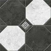 Керамогранит Лимбург 7Д тип 2 черно-белый микс, 40x40