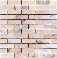 Мозаика Rosa Salmone POL 23x73x7 полир, 29,8x29,8 7 мм