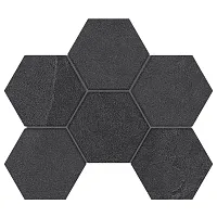 Мозаика Black Mosaic LN04 Hexagon мат 25x28,5 арт. 39617