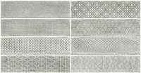Плитка Decor Opal Grey глянц, 7,5x30