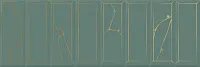 Декор Роса Рок 2 зеленый, 19,9x60,3, арт. 1664-0214