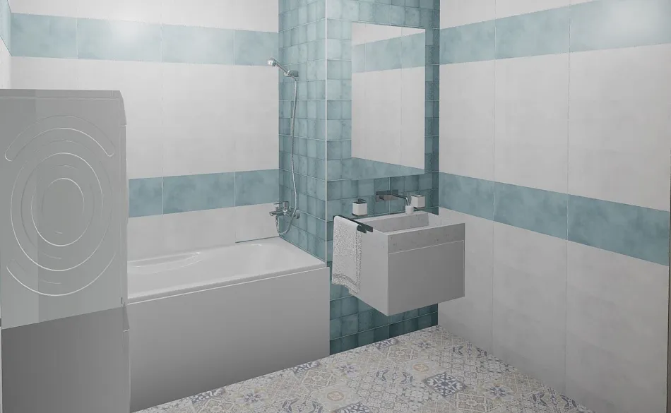 Готовый интерьер к коллекции Alma ceramica Richard (~40 000 ₽)