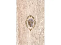 Декор Travertin Medallion (v) TR-D6-CR мат, 25x40