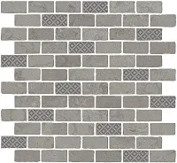 Декор Про Лаймстоун Антика 3 мозаичный серый матовый мат, 30x32 9 мм, арт. MBD011